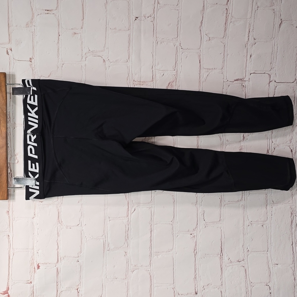 Nike Pro Dri Fit Black Leggings Mesh Back Legs Women's Small - Picture 5 of 12